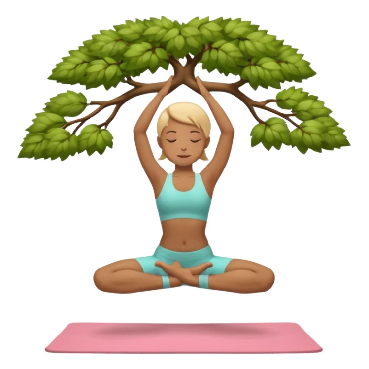 tree yoga pose sticker