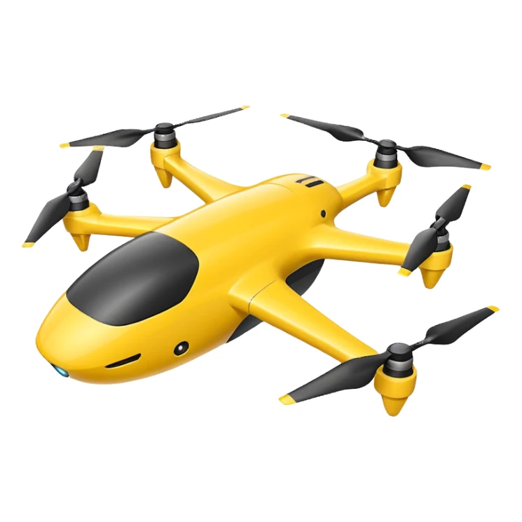 Yellow Drone – battery pack, Courier Drones. sticker