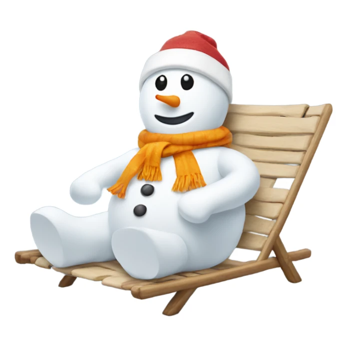 snowman tanning sticker