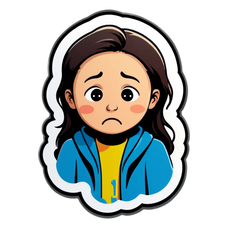 a hanster is tearful sticker
