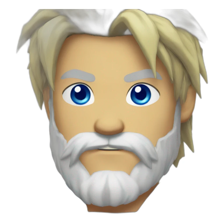 Street fighter blue eyes beard sticker