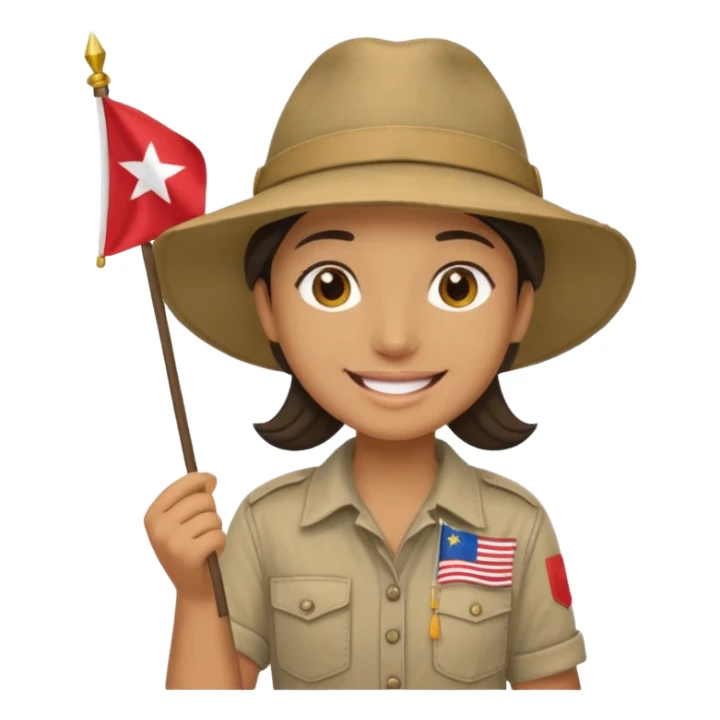 Guide + small flag sticker