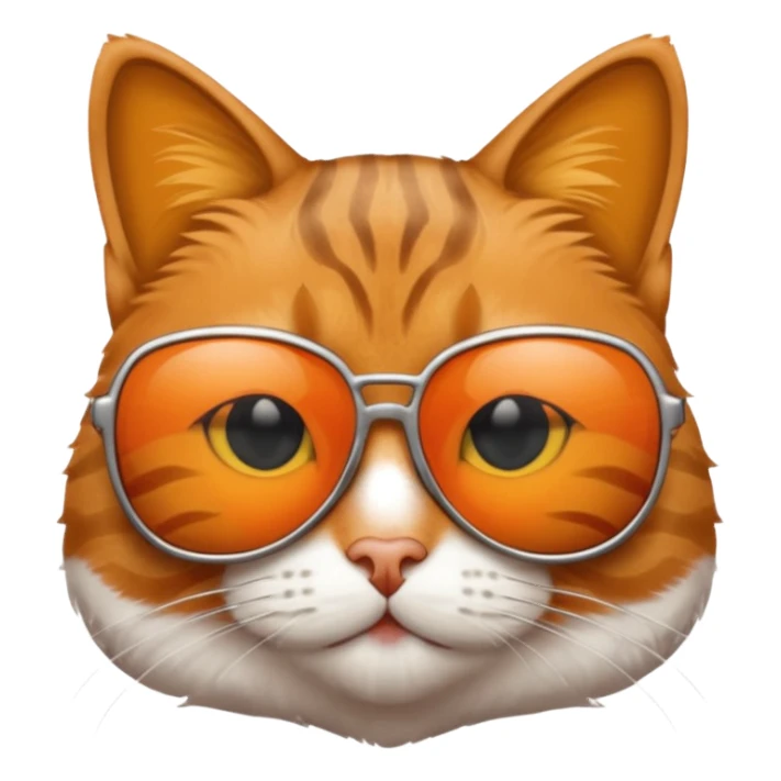 Cat wearing sunglasses sticker