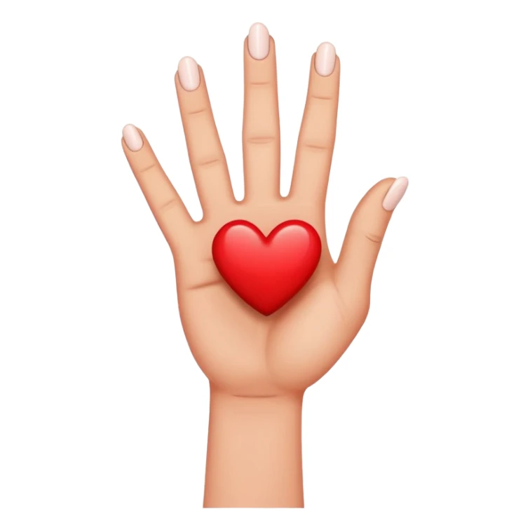 Crossed fingers with heart sticker