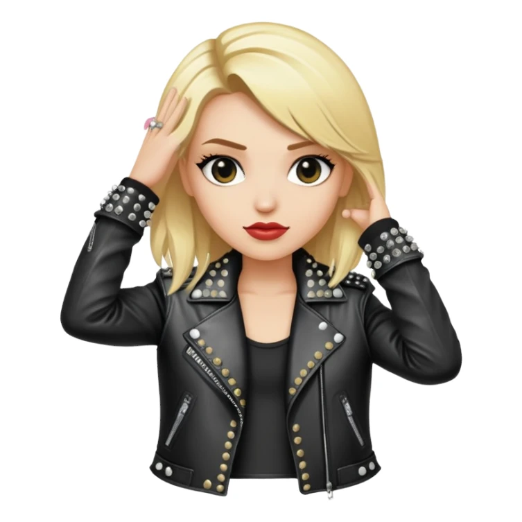 Blonde female rockstar sticker