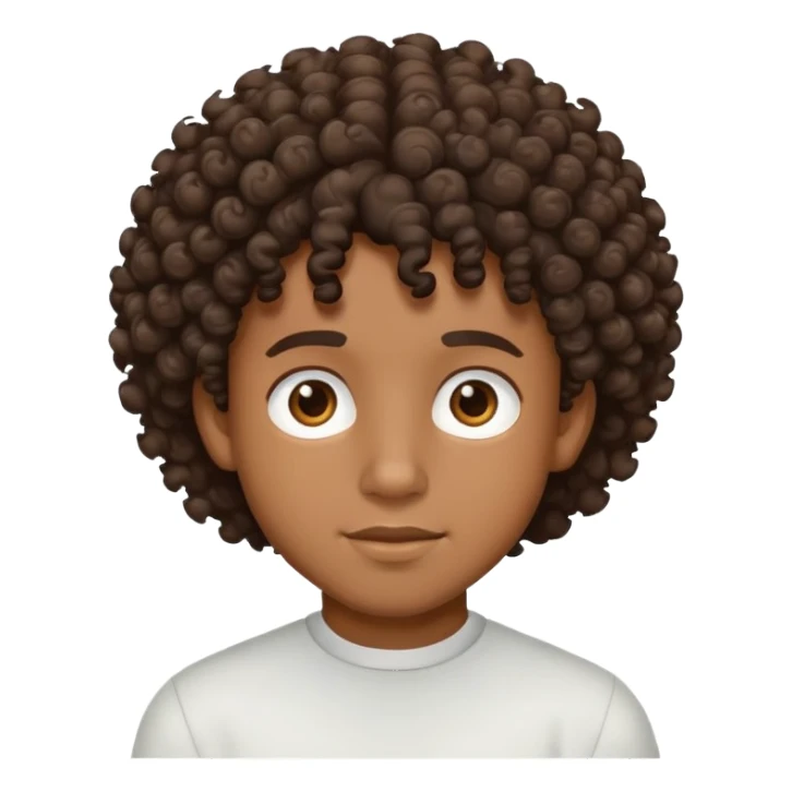 black boy with curly hair sticker