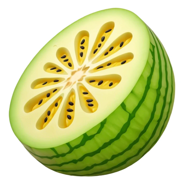 The bitter melon was cut from the front. sticker