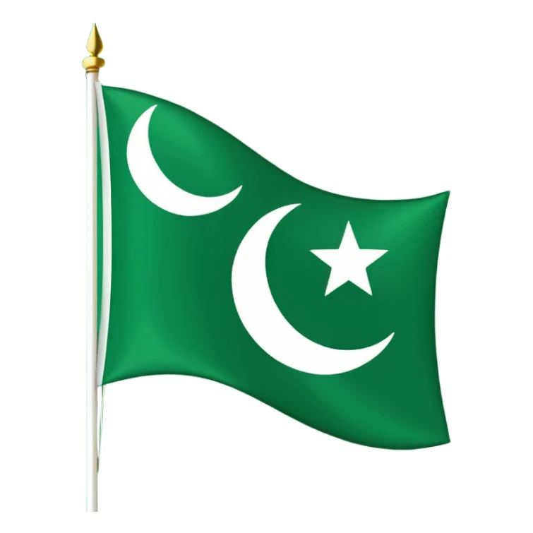 Small pti flag with moon and star make one for chat sticker