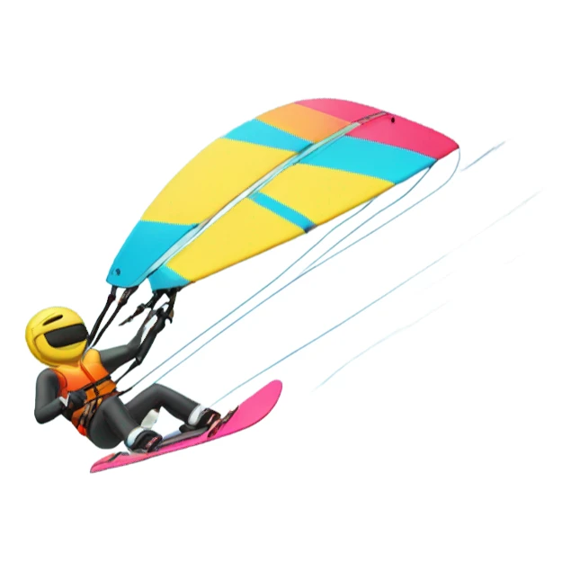 Kiteboarding with skis sticker