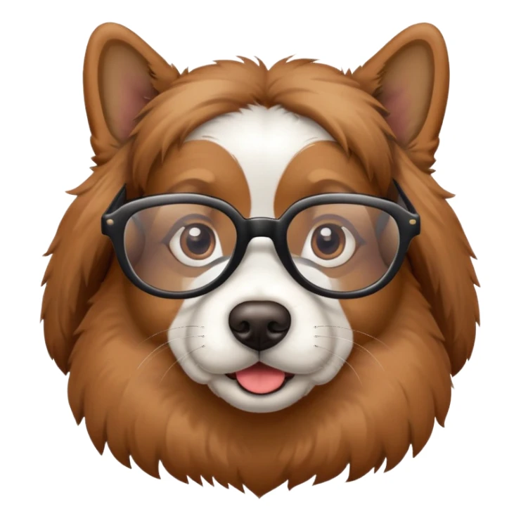 Dog wearing glasses  sticker