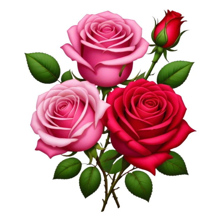 pink and red roses sticker
