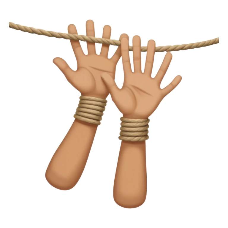 hand letting go a rope fall sticker