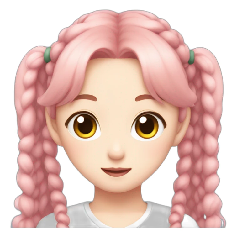 Chuu from loona wearing pigtails sticker