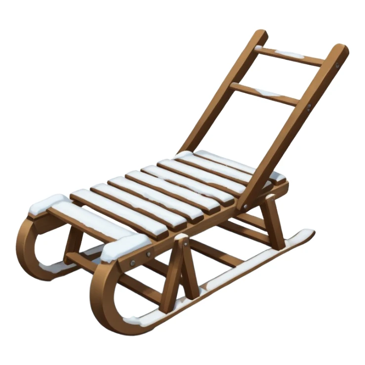 sledge surrounded with snow (no person) sticker