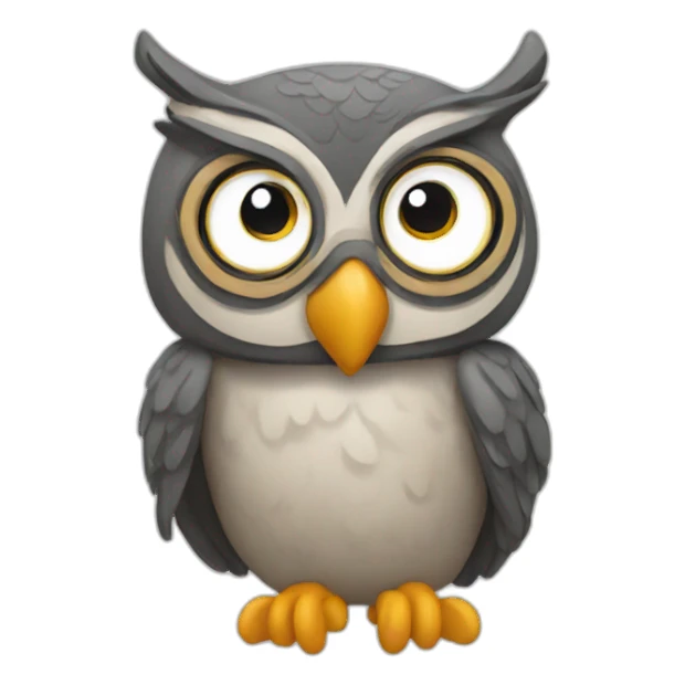 Cartoon owl sticker