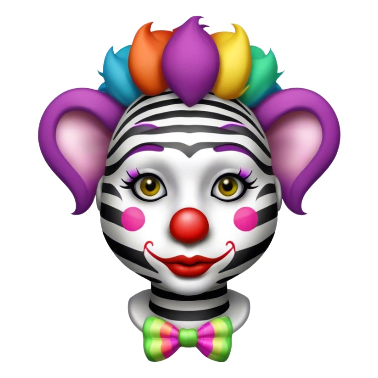 Clown zebra sticker