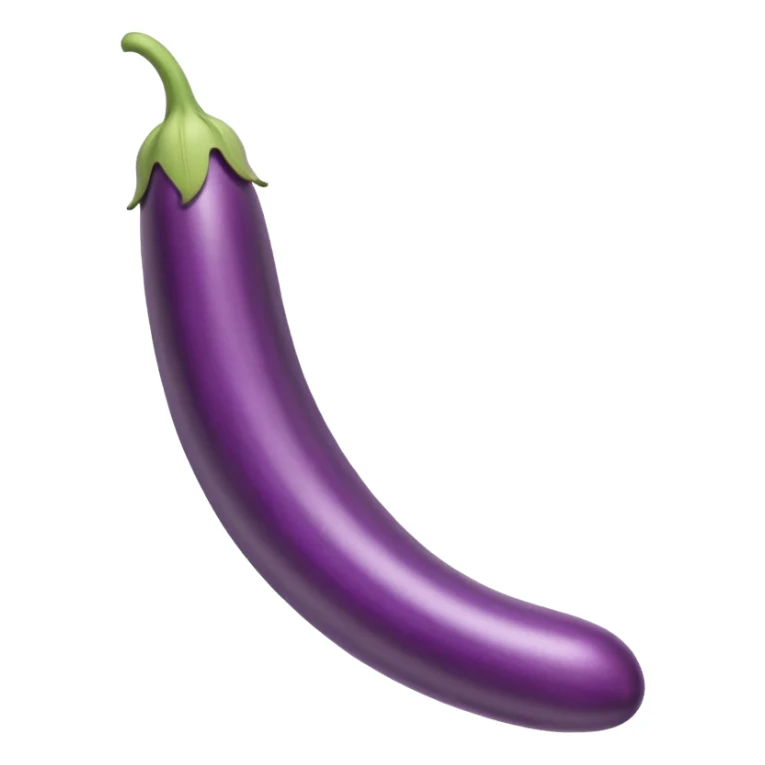 very long eggplant with an x sticker