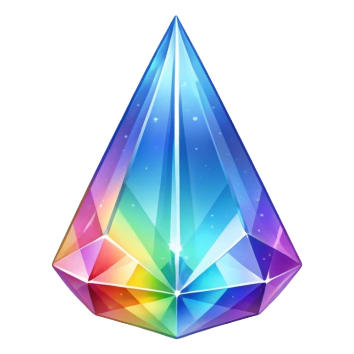 Rainbow prism Skyshard crystal sticker