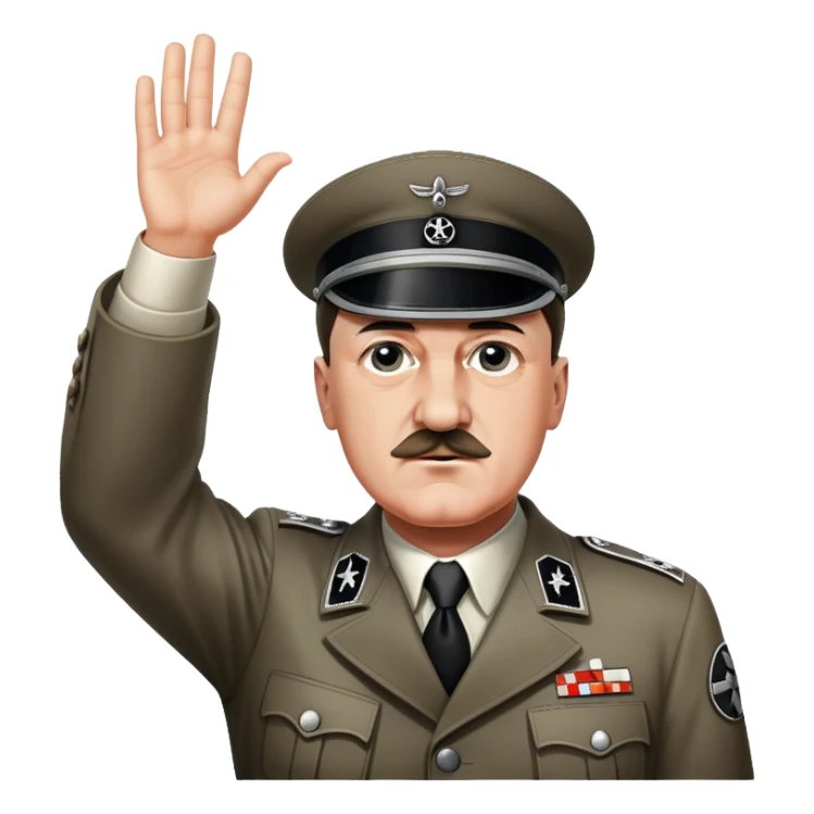 Adolf hitler with salute sticker