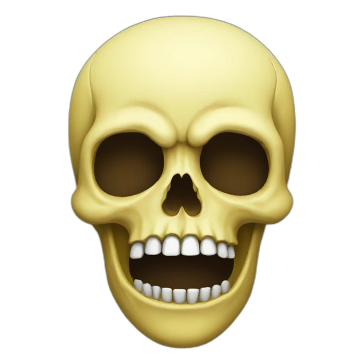 skull ugly banana sticker