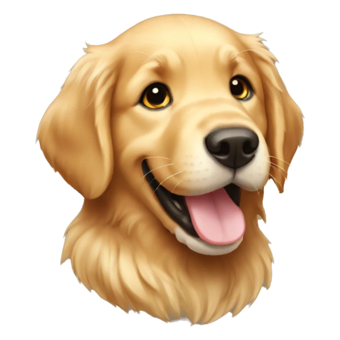 Golden retriever puppy happy  sticker