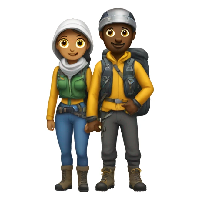 Mountaineers couple sticker