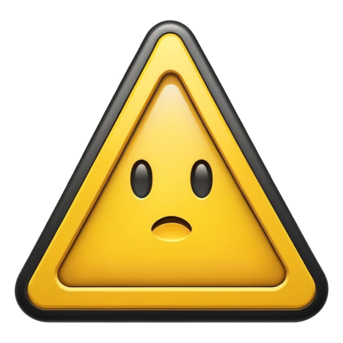 yellow triangle with exclamation mark inside sticker