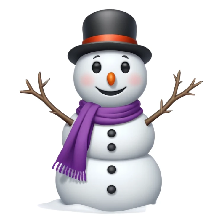 snowman with scarf sticker