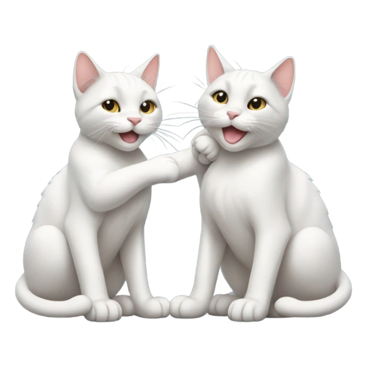 Two cats holding hands sticker
