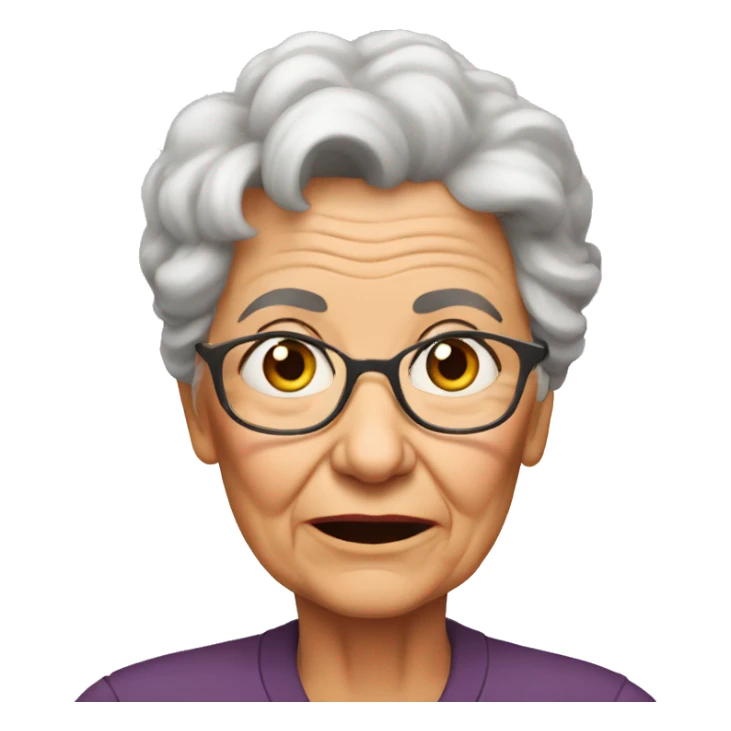 Grandma rolling eyes sticker