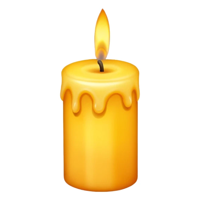 candle with a calm flame sticker