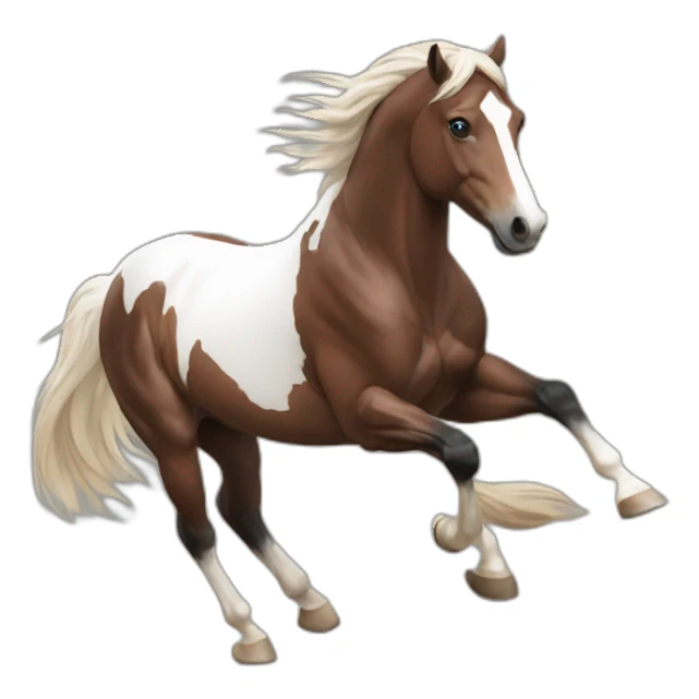 Draw a 'running horse' sticker