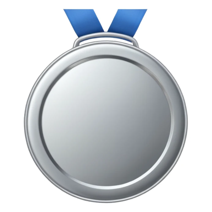 silver medal with no engraved on it sticker