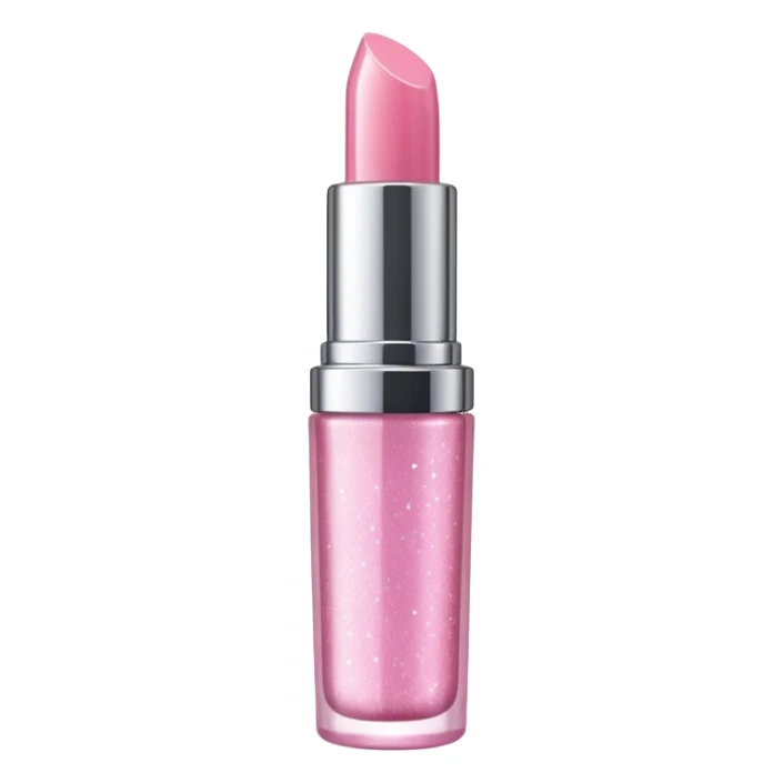 Light pink glittery lip gloss container  sticker