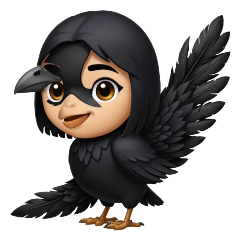 raven chibi emoji sticker