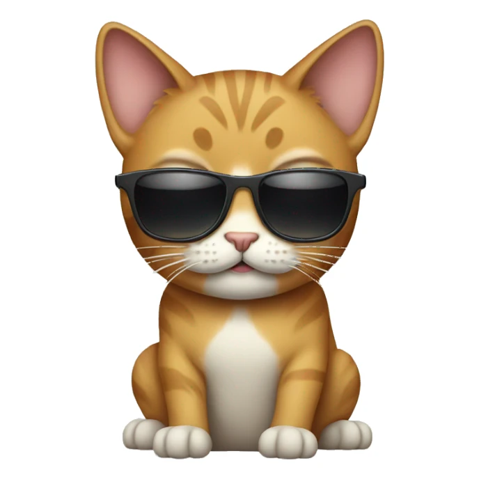 Cat with sunglasses sticker