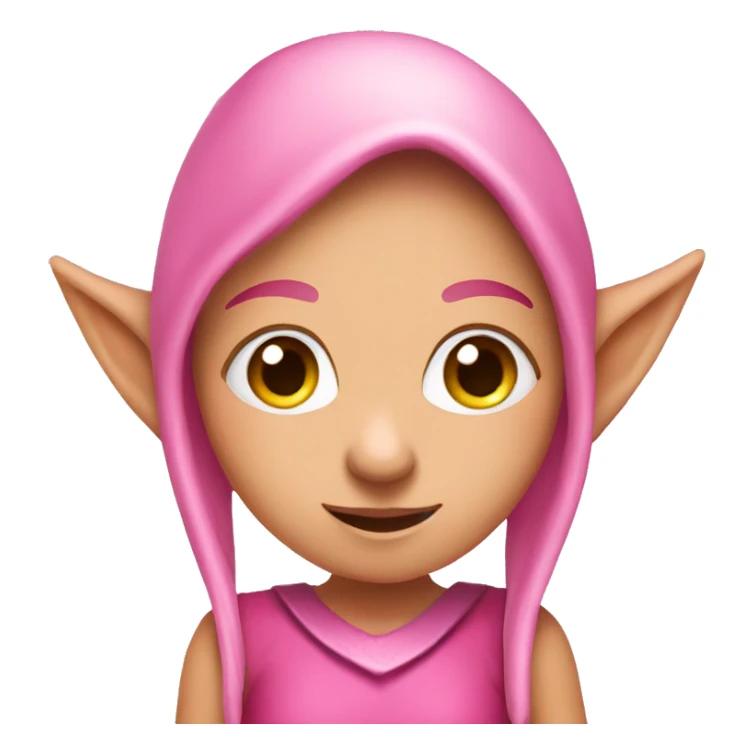 pink elf girl sticker