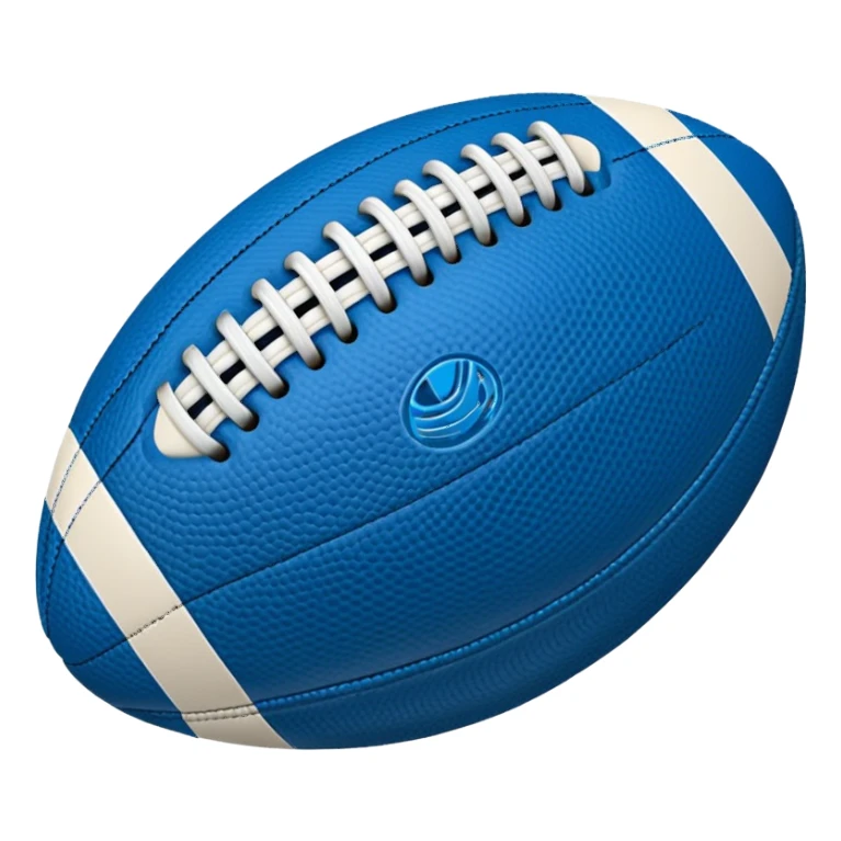 blue football ball sticker