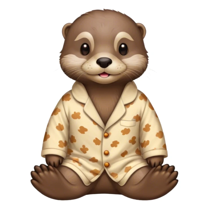 Otter in pajamas  sticker