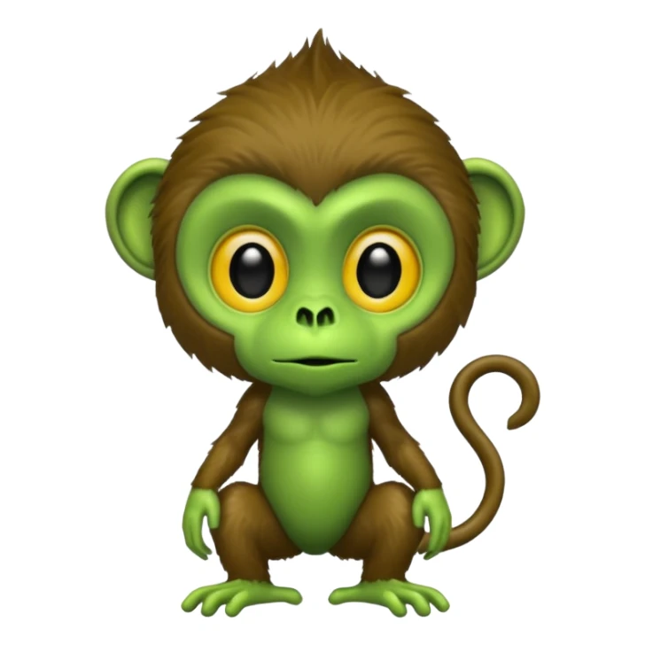 Alien monkey full body  sticker