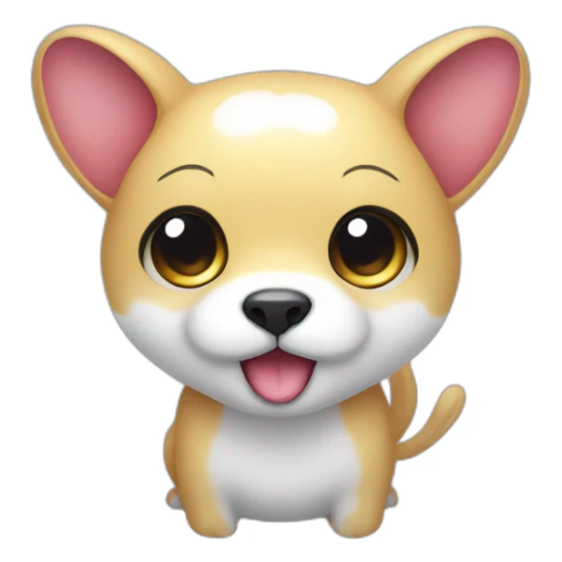 chirachi with a moustache sticker