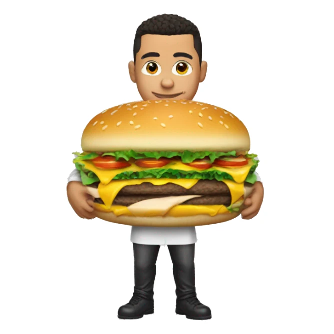 Ronaldo mange un hamburger  sticker