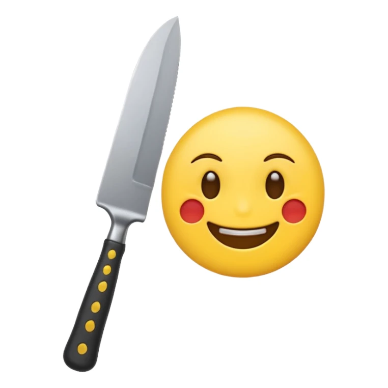 🙂 this emoji holding knife sticker