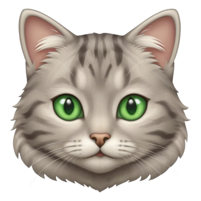 Silver tabby cat face sticker
