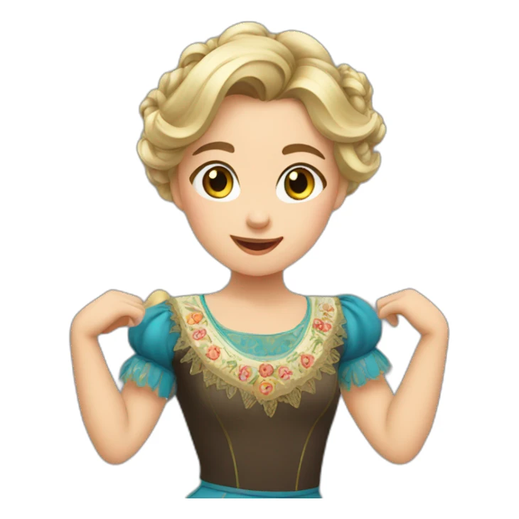 Russian girl dancing sticker