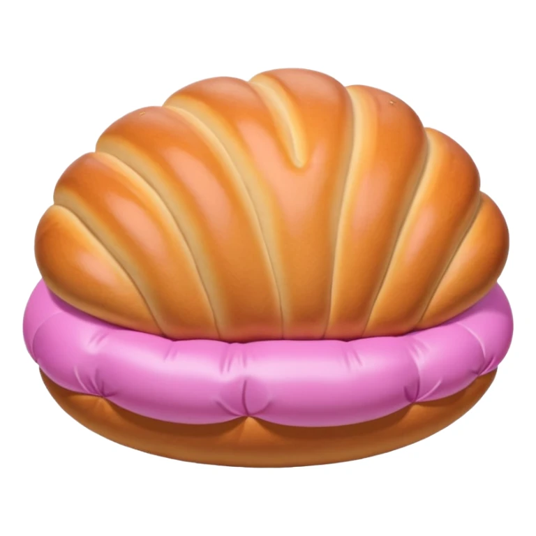 Pink concha bread inflatable sculpture  sticker