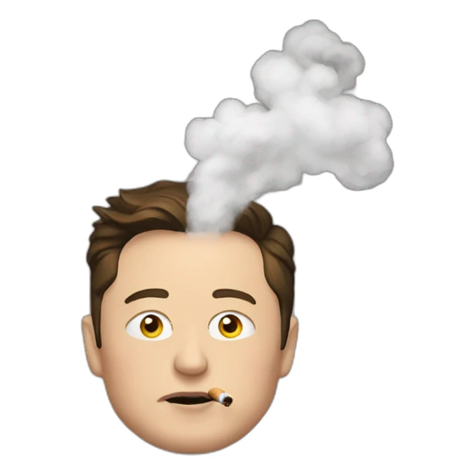 Elon musk smoking meme sticker