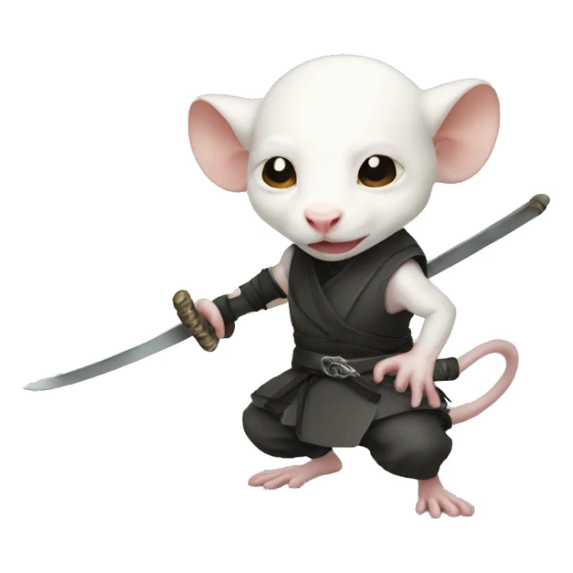 Albino rat ninja  sticker