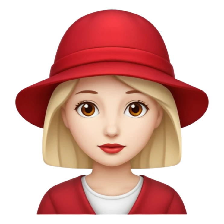 different womman with red hat sticker