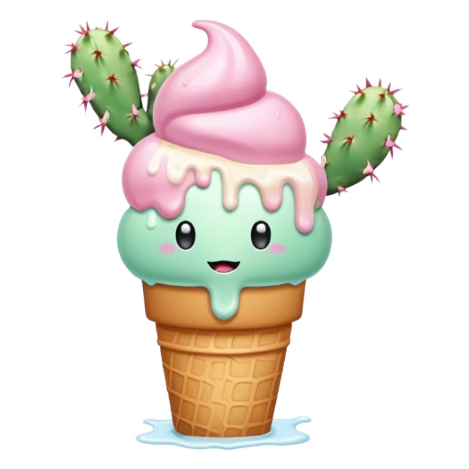Ice cream cactus  sticker